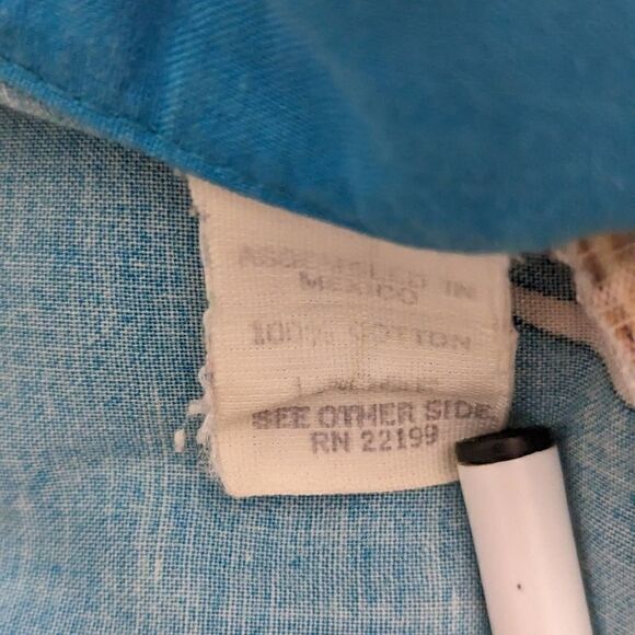 Maui Trading Company Vintage Blue Cockatoo Tropical Camp Shirt - Picture 6 of 6